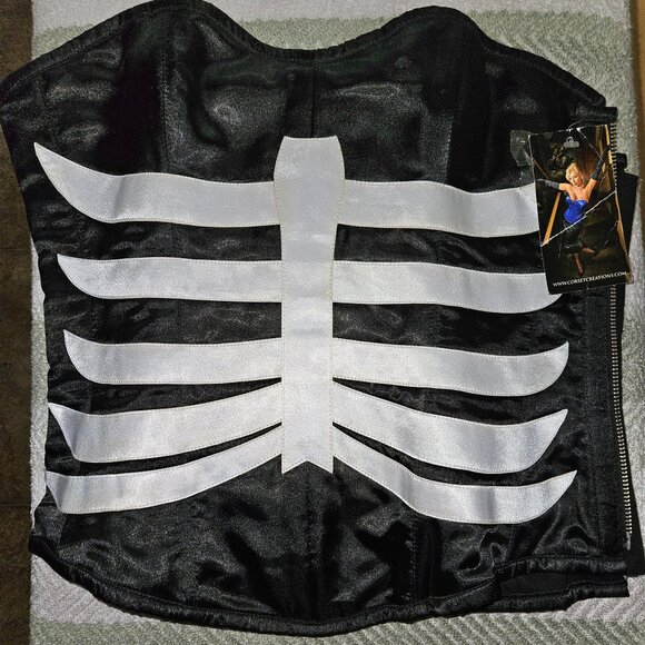LARGE NWT Bones Skeleton Tight Lacing Corset - Picture 3 of 15